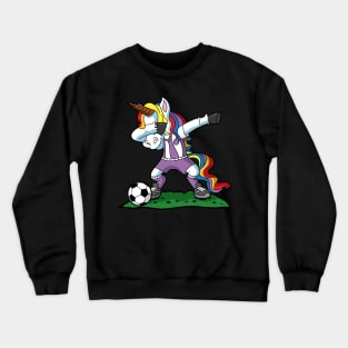 Dabbing Unicorn Soccer Crewneck Sweatshirt